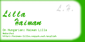 lilla haiman business card